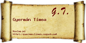 Gyermán Tímea névjegykártya
